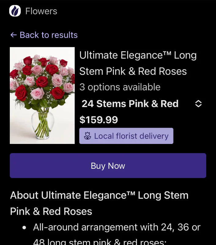 Give me detailed product information for the Ultimate Elegance arrangement