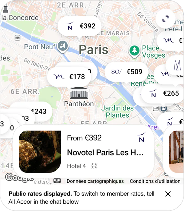 Show me available hotels in Paris for tonight