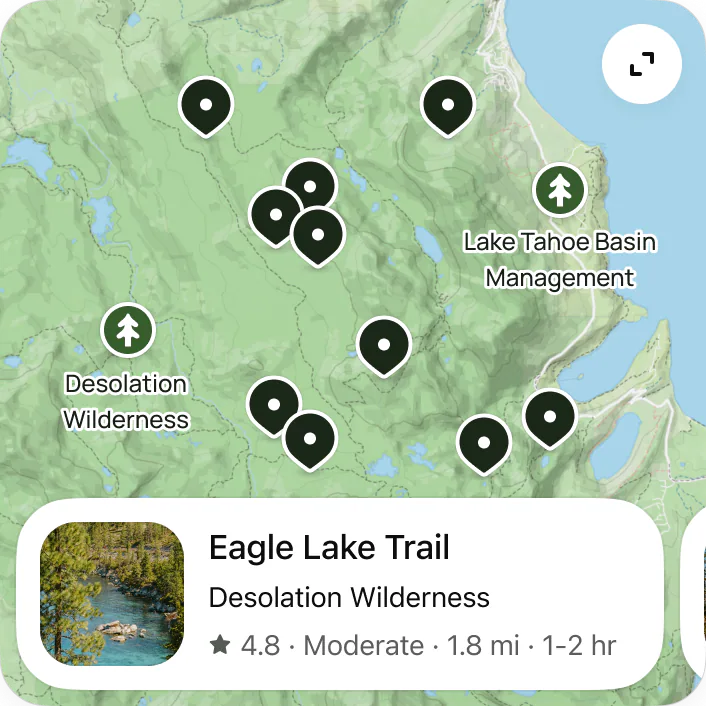 @AllTrails show me trails to hike in Desolation Wilderness