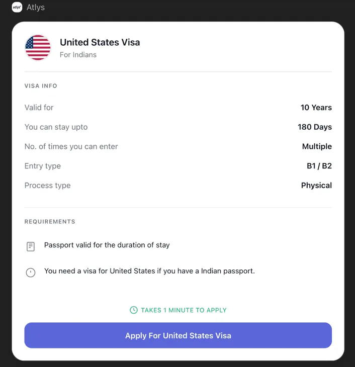 Hey @Atlys, US trip as an Indian, what do I need?