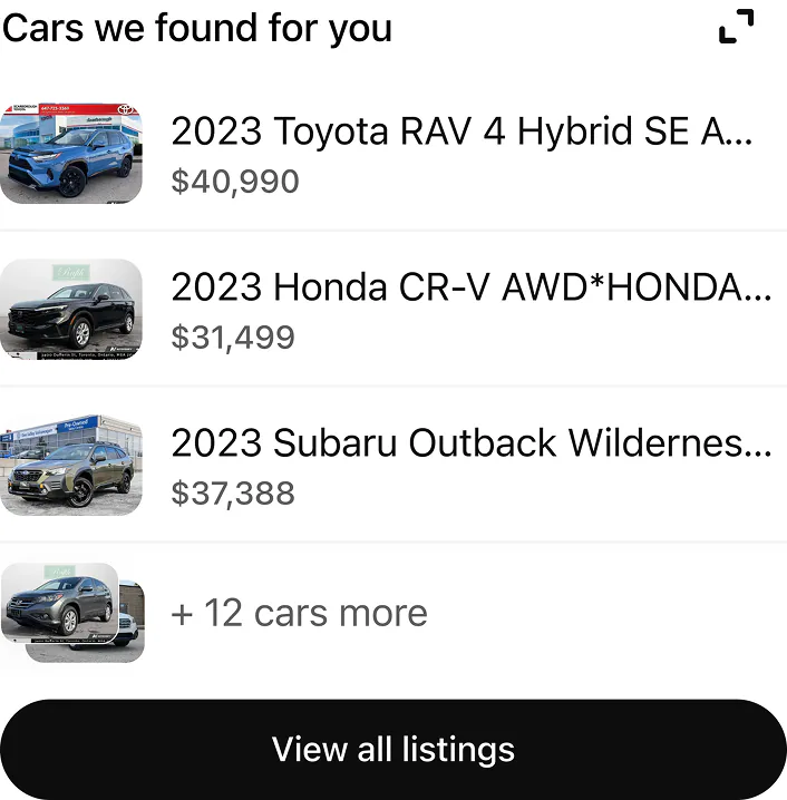 Find reliable family cars around Toronto