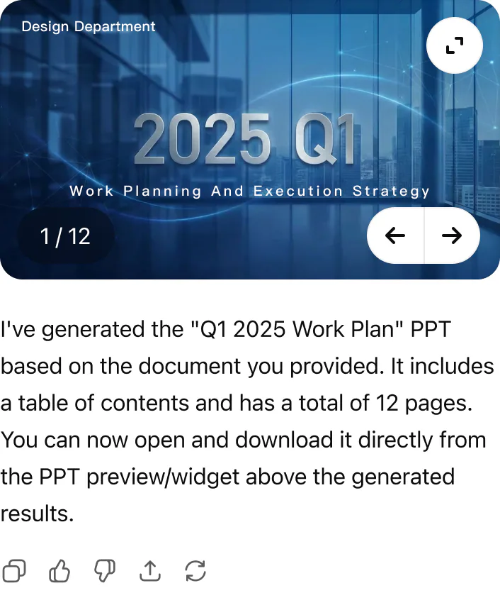 @Awesome Slides Create slides from my uploaded document