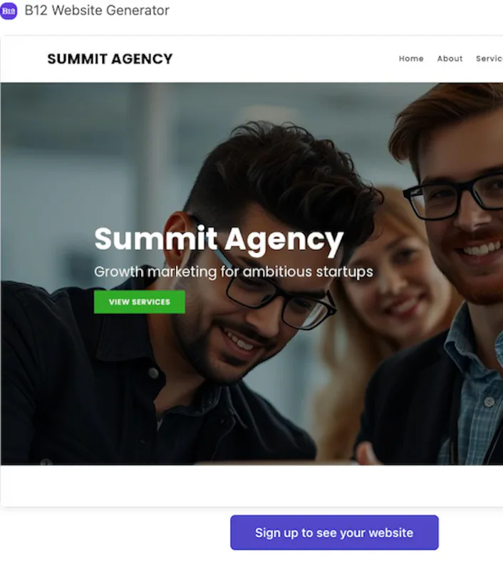 Create a website for a marketing agency called Summit Agency