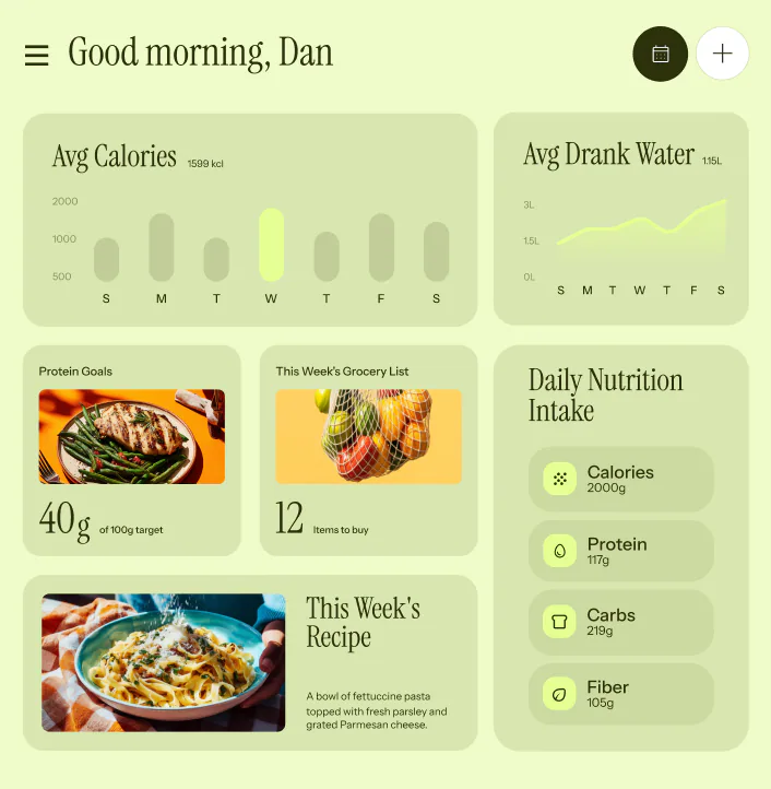 @base44 build a nutrition tracking app for meals, water & goals