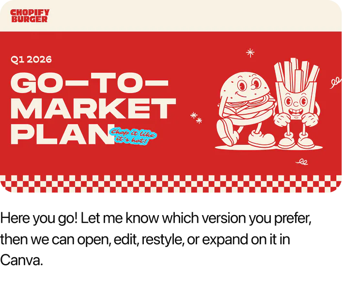 @Canva use these latest investor meeting notes to make a Q1 2026 pitch deck