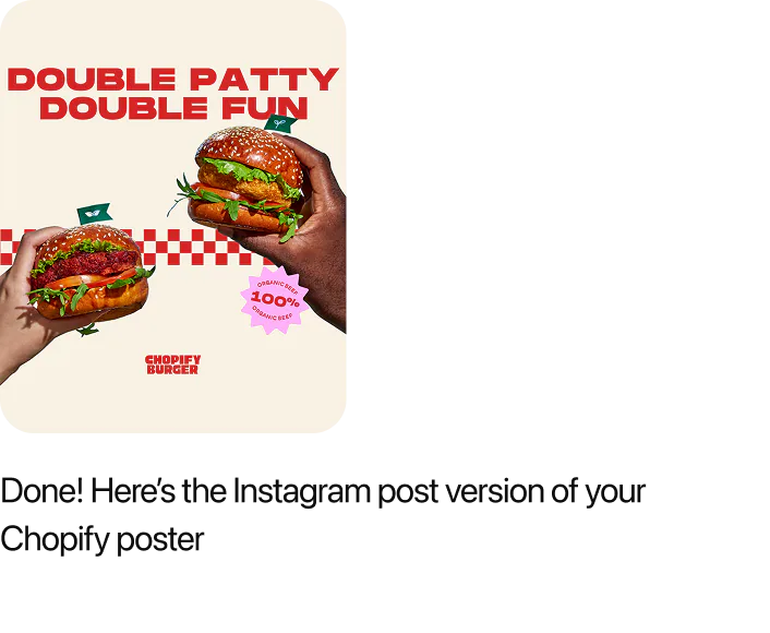 @Canva can you resize this poster as an Instagram post for my online store?