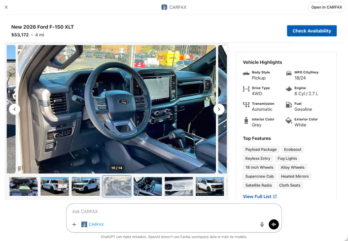 Show me a new F150 in Baltimore under $60k