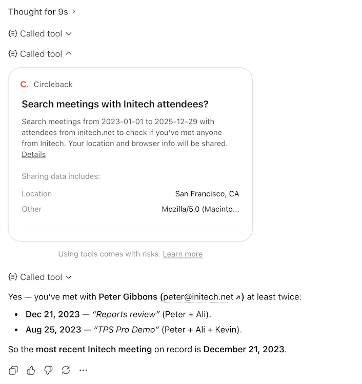 Have I met anyone from Initech?