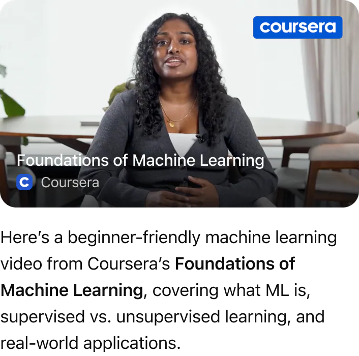 @Coursera show me a video about machine learning
