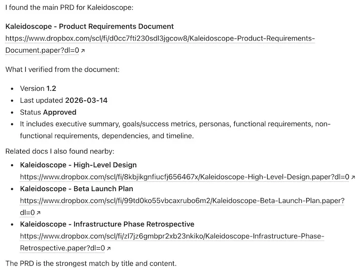 Help me find product requirements for project Kaleidoscope