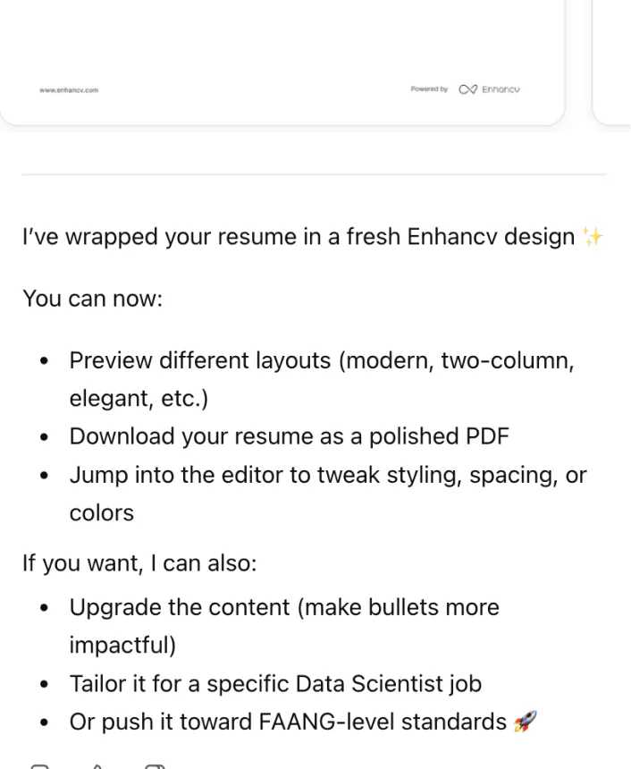 @Enhancv can you update my old doc resume design?