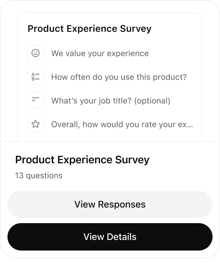 @Formbyte Add "What’s your job title?" to "Product Experience Survey"