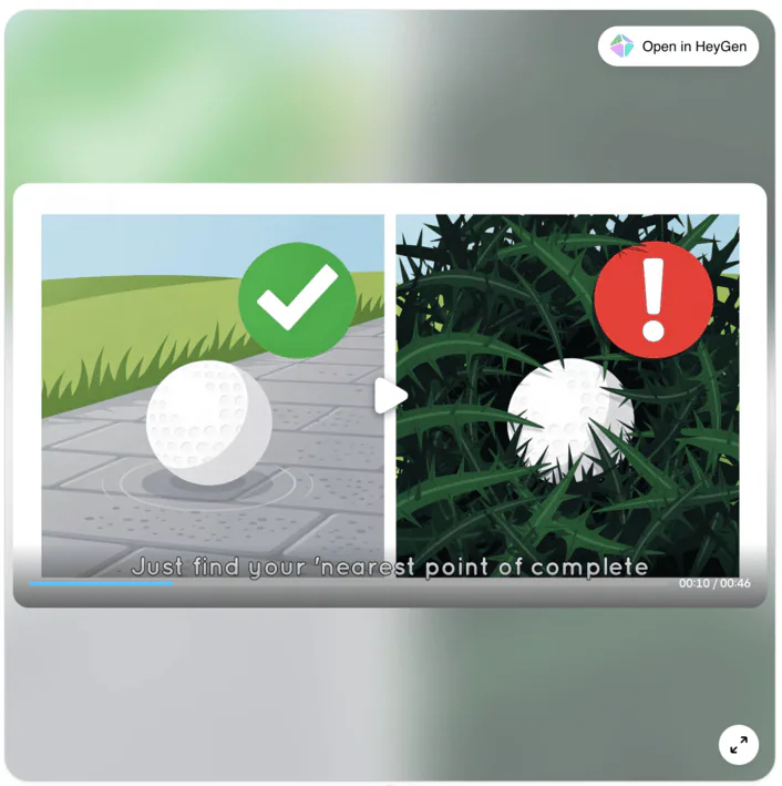 @HeyGen Create a video explaining the rules of golf