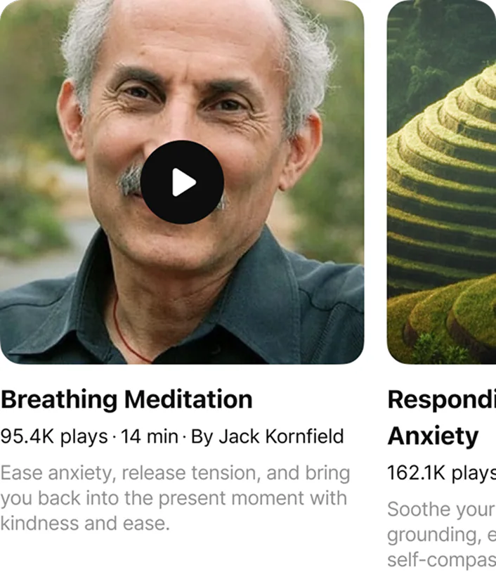 @Insight Timer Suggest meditation tracks for relaxation.