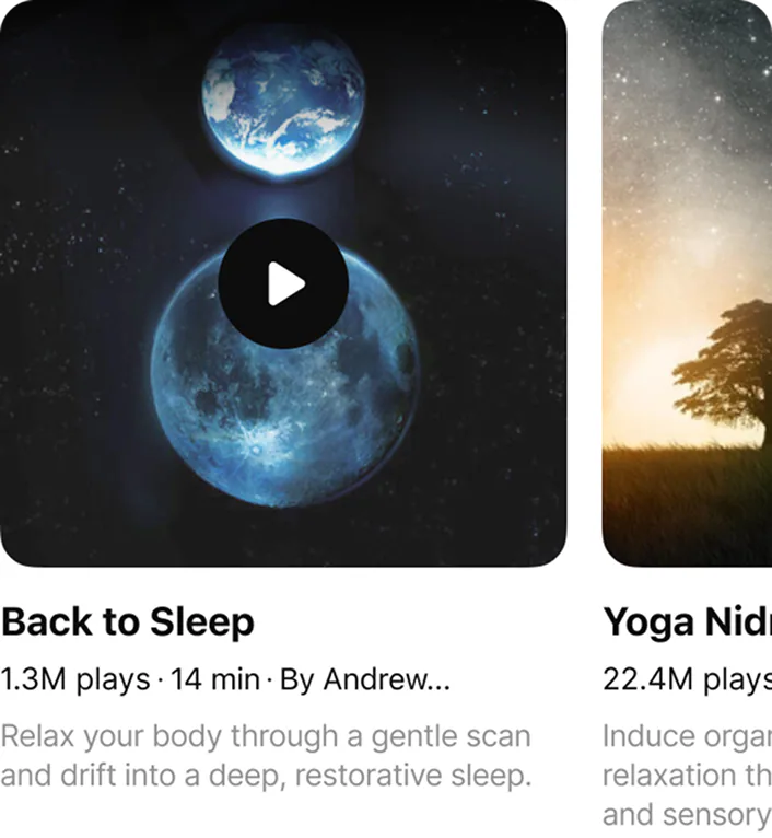 @Insight Timer Find a sleep meditation.