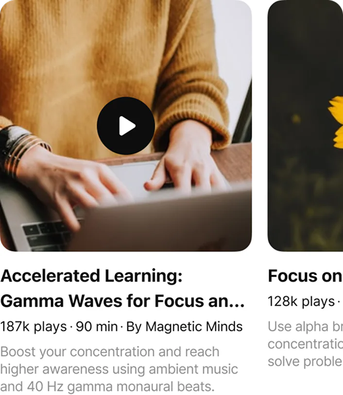 @Insight Timer Suggest music for focus.