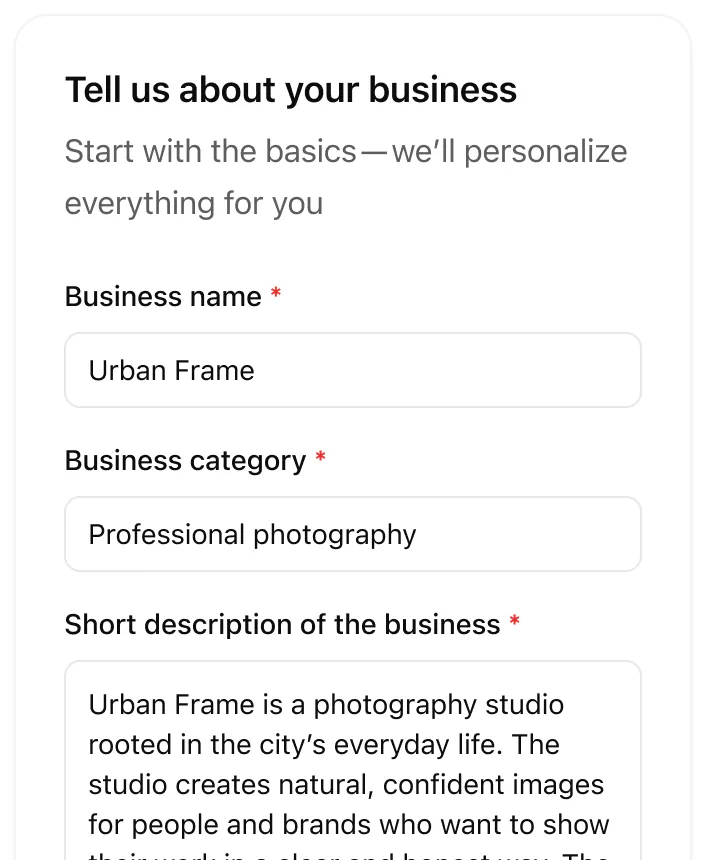 @Jimdo Create a website for my photography business