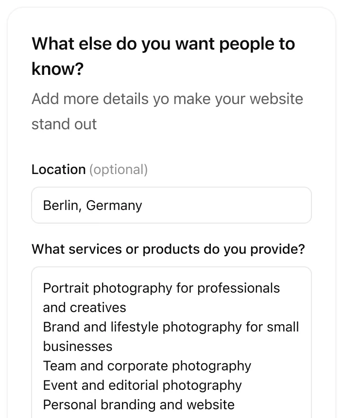 @Jimdo we offer personal and event photography sessions