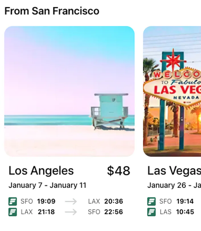 @Jinko find me flight deals under $100 from San Francisco