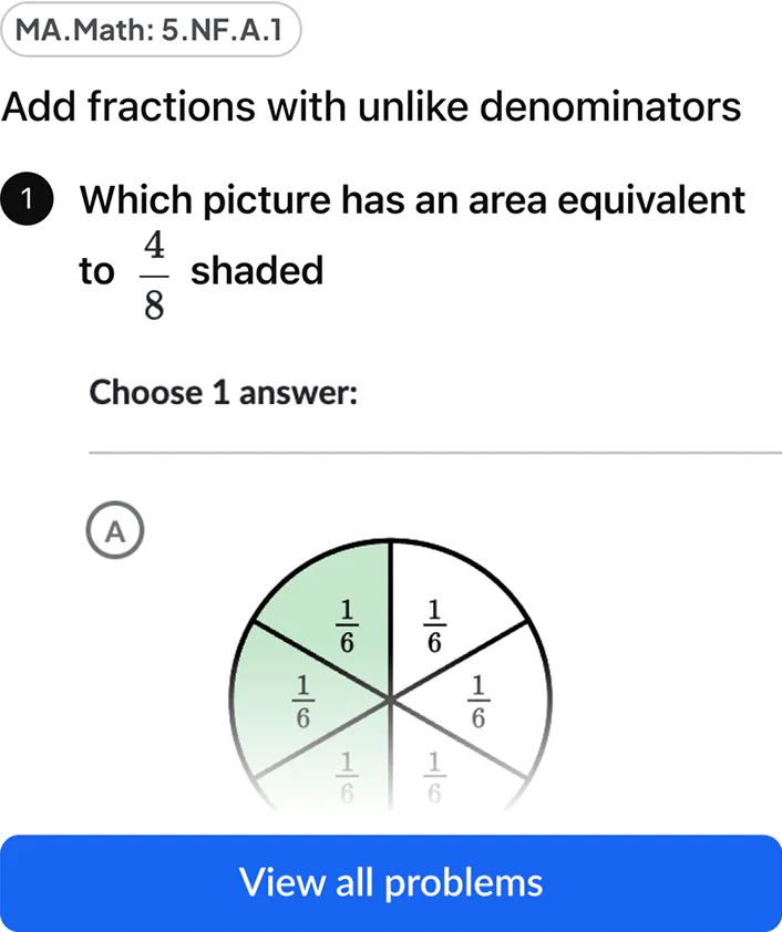 @Khan Academy 10 problems on fractions