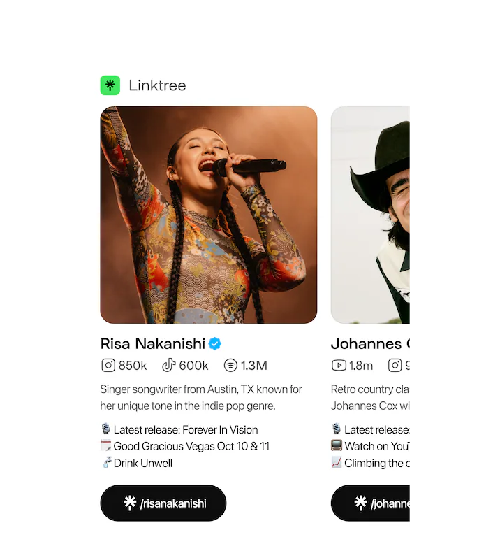 @Linktree find music creators located in the Austin, TX area.