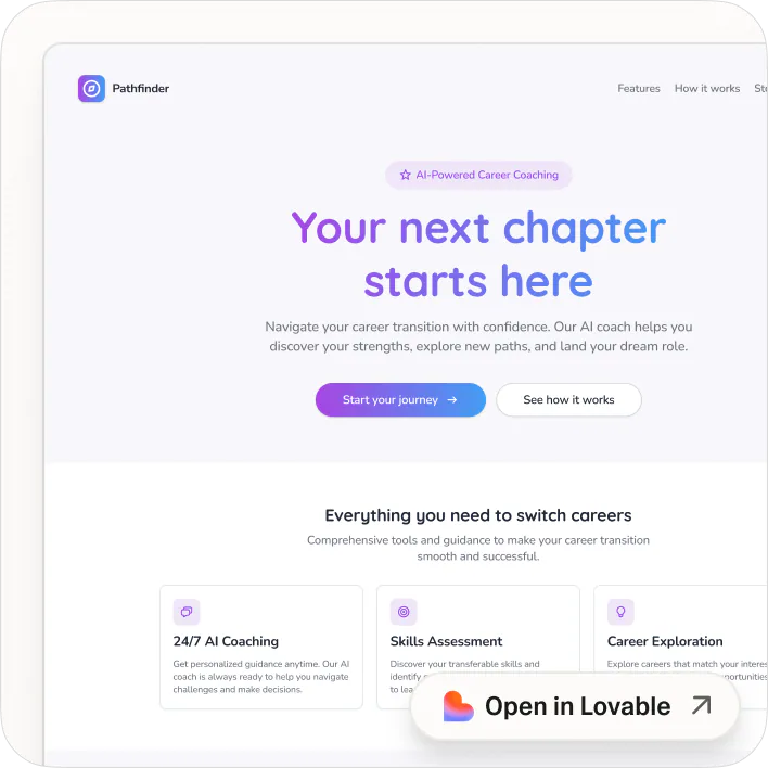 @Lovable build me an AI-powered coaching app
