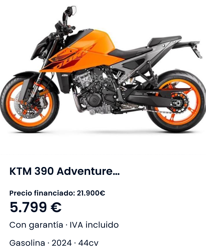 I want a KTM motorbike