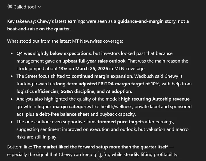 Key takeaway from latest Chewy earnings