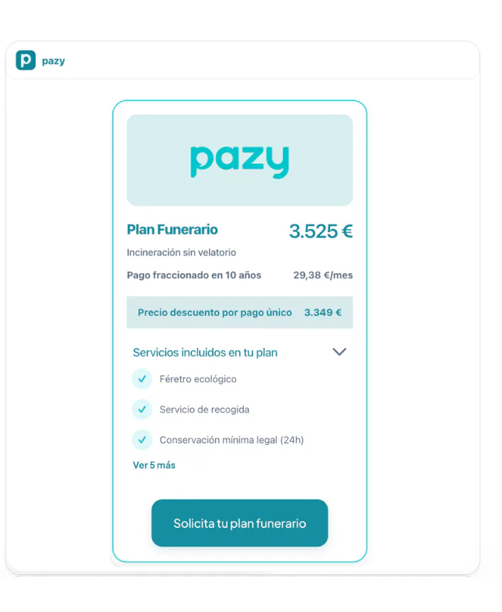 Tengo 65 años, CP 28052 incineración sin velatorio no quiero ceremonia