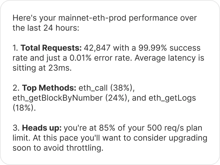 How's my Ethereum endpoint performing?