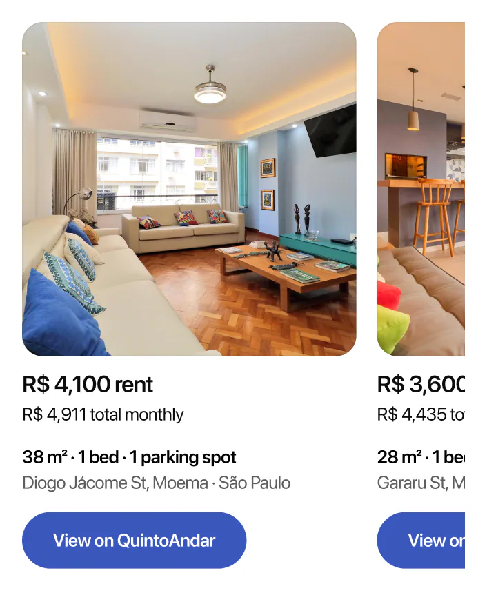 @QuintoAndar apartments for rent with 3 bedrooms in Moema, São Paulo