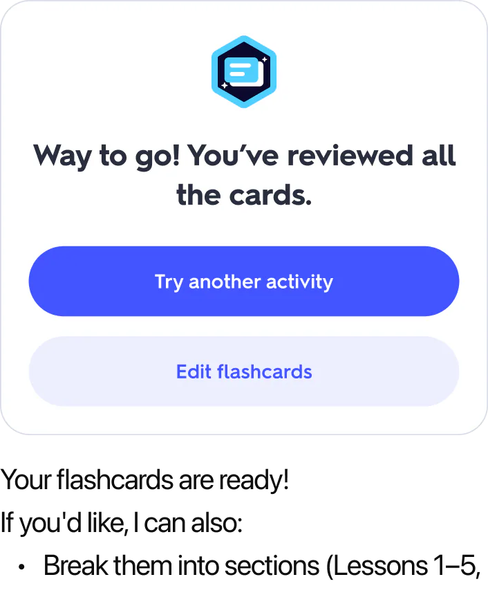 @Quizlet Create flashcards from my Spanish notes