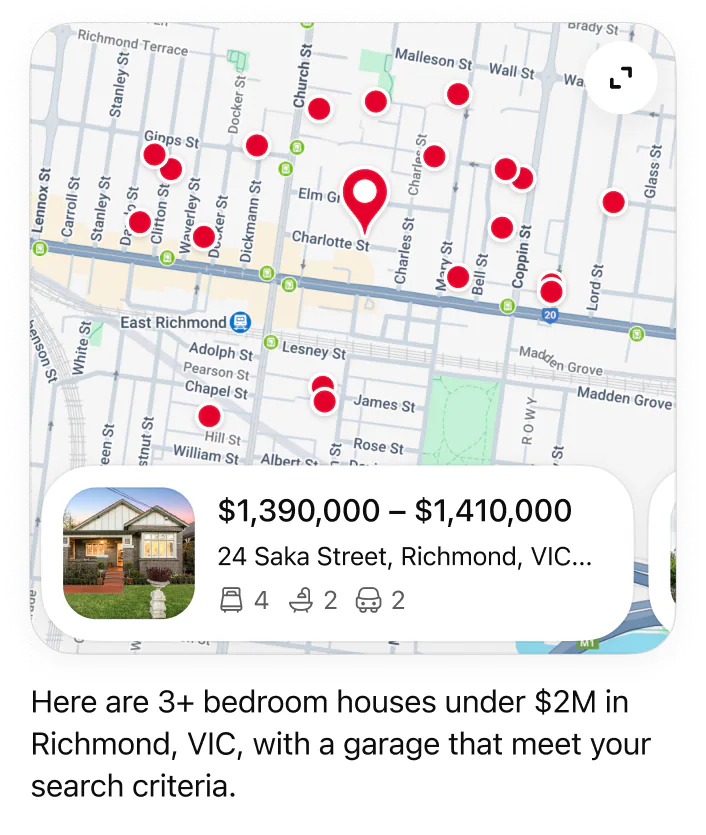 @realestate.com.au show me 3 bed houses in Richmond, VIC under $2m