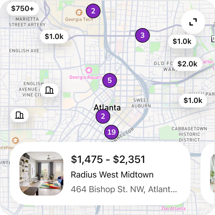 Now show me in Downtown Atlanta