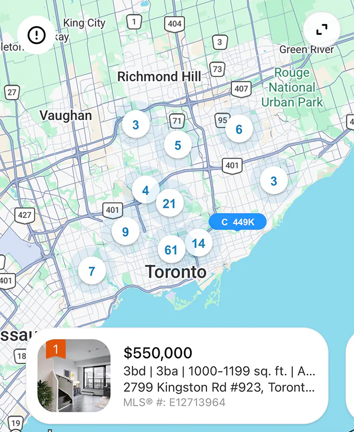 Looking for a 2-bed Toronto condo near groceries, under $1M?