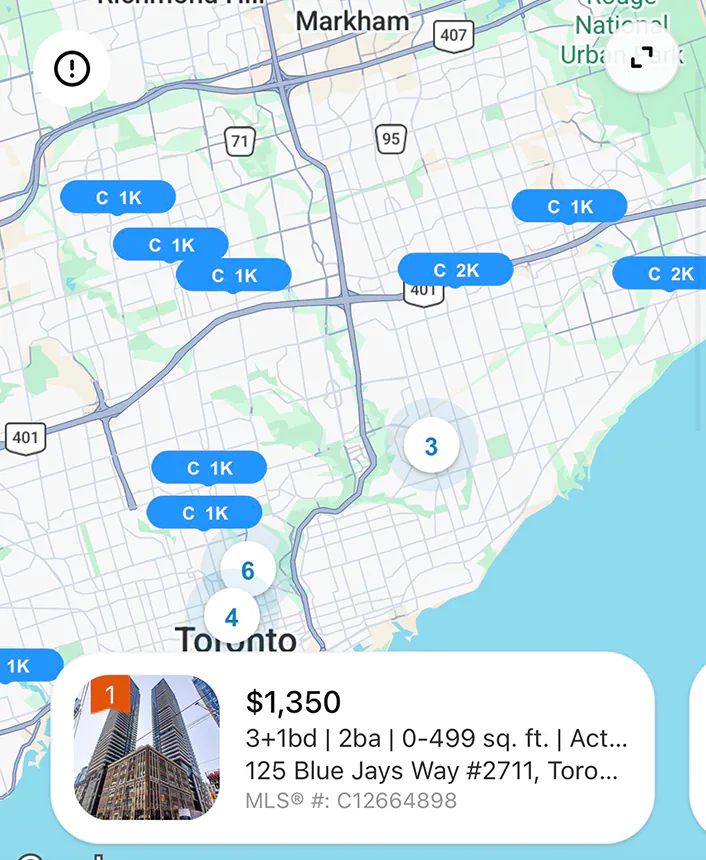 Rent 2-bed Toronto condo near a park, budget $2,100/month?