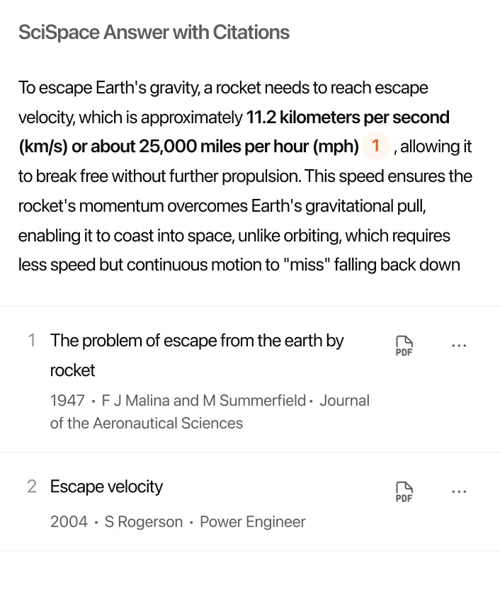 @SciSpace, how fast should a rocket move to escape the earth's atmosphere?