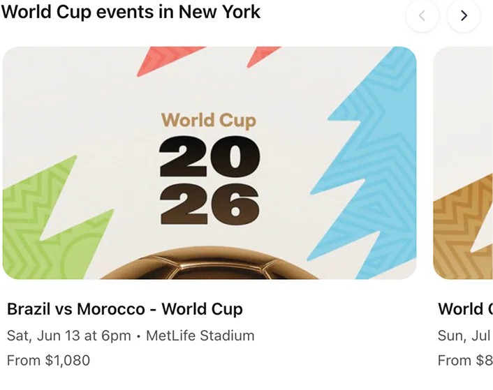 World cup events near New York