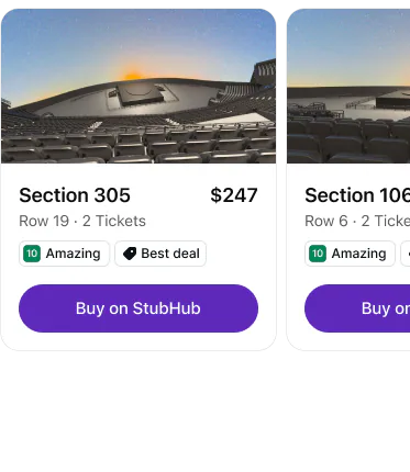 @StubHub Show me seats for Dec 26