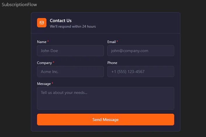 I'd like to contact the SubscriptionFlow team about their product.