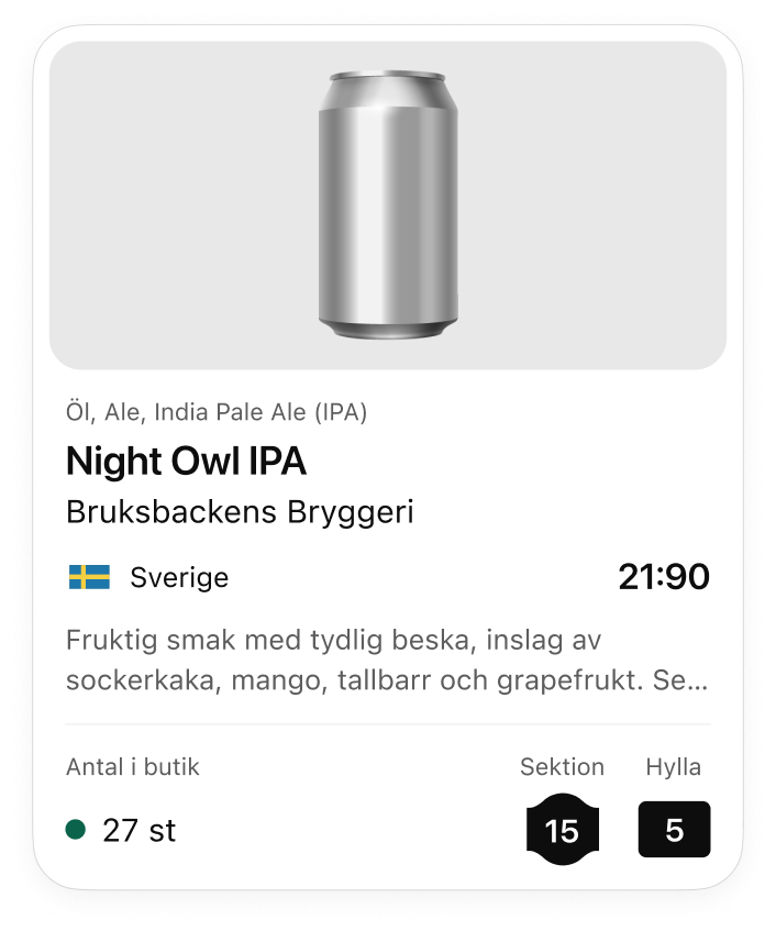 Var i butiken hittar jag Night Owl IPA?