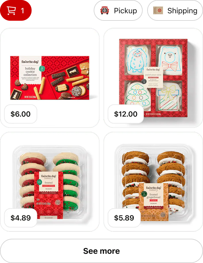 @Target I want to bring holiday cookies to my neighbors. What options do you have?