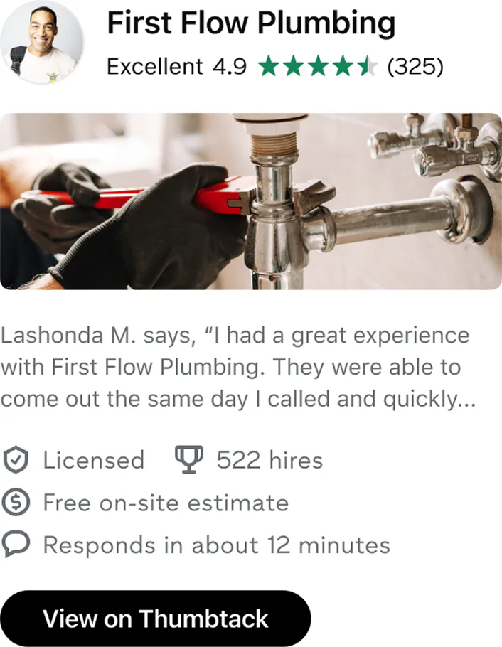 @Thumbtack find me a plumber