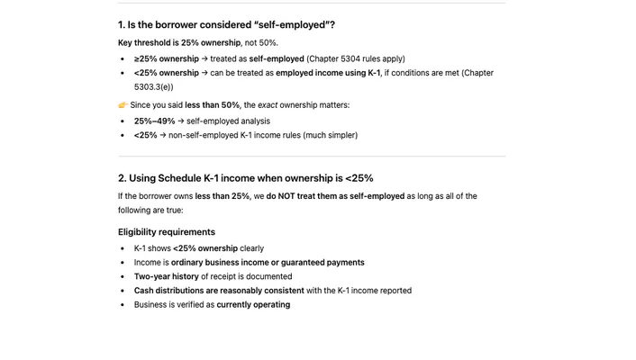 What is our policy for qualifying self-employed S-Corp borrowers?