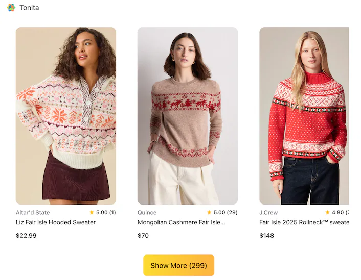 @Tonita women's fair isle sweaters under 150