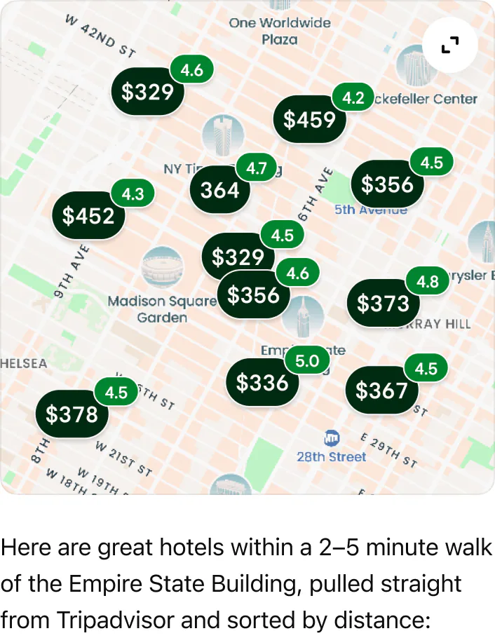 @Tripadvisor find me a hotel near the Empire State Building