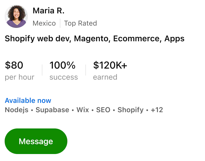 I'm looking for a freelance web developer