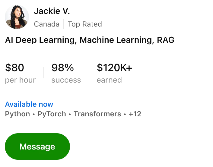 I need someone skilled in AI engineering