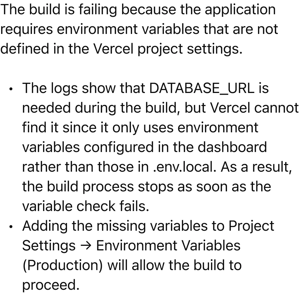 @Vercel why is my build failing?