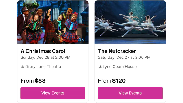 @vividseats, help me find theatre events in my city